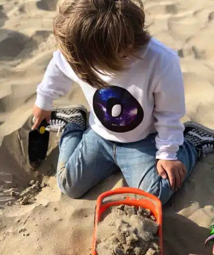 gepersonaliseerde sweater met galaxy letter