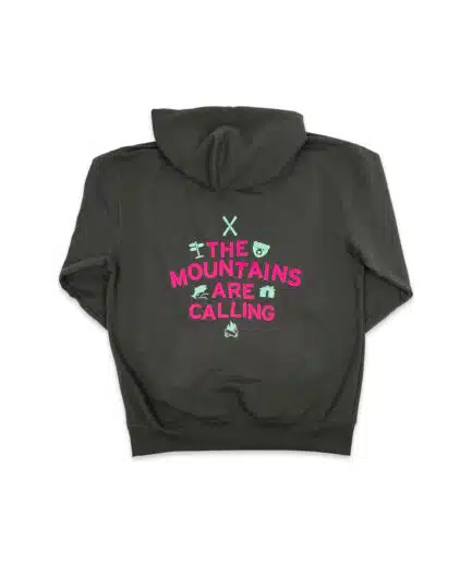 Hoodie met mountains are calling print