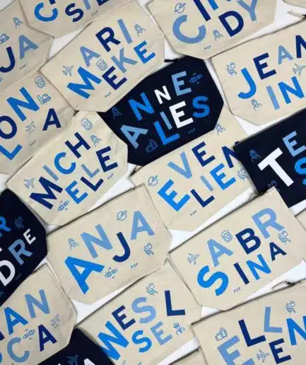 crew pouch gepersonaliseerd met naam