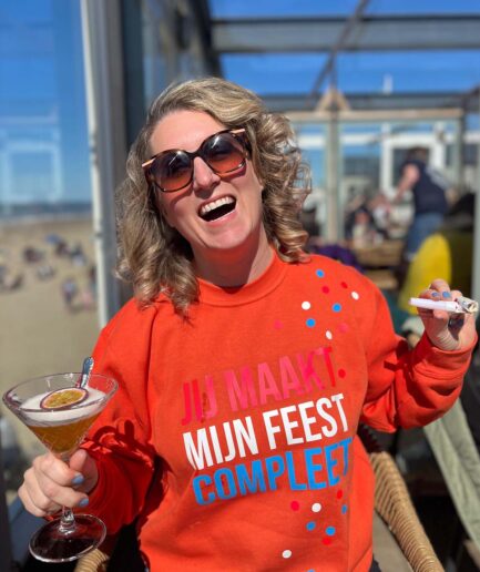 Oranje feest sweater confetti