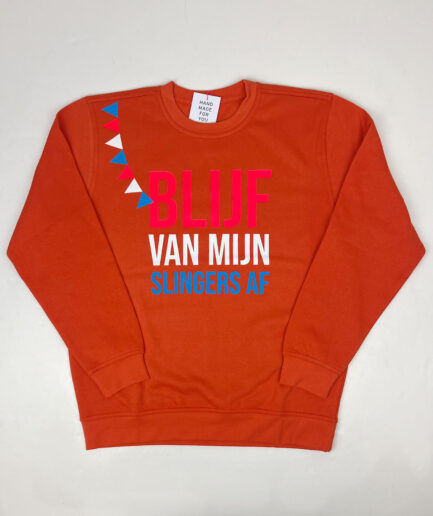 Oranje feest sweater slingers