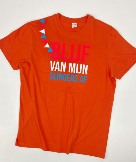 Oranje feest t-shirt slingers