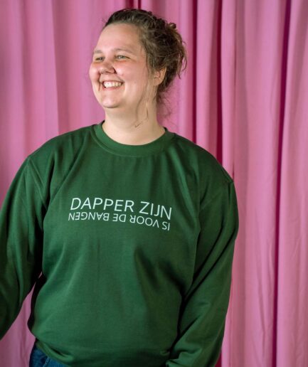 Dapper zijn sweater mosgroen