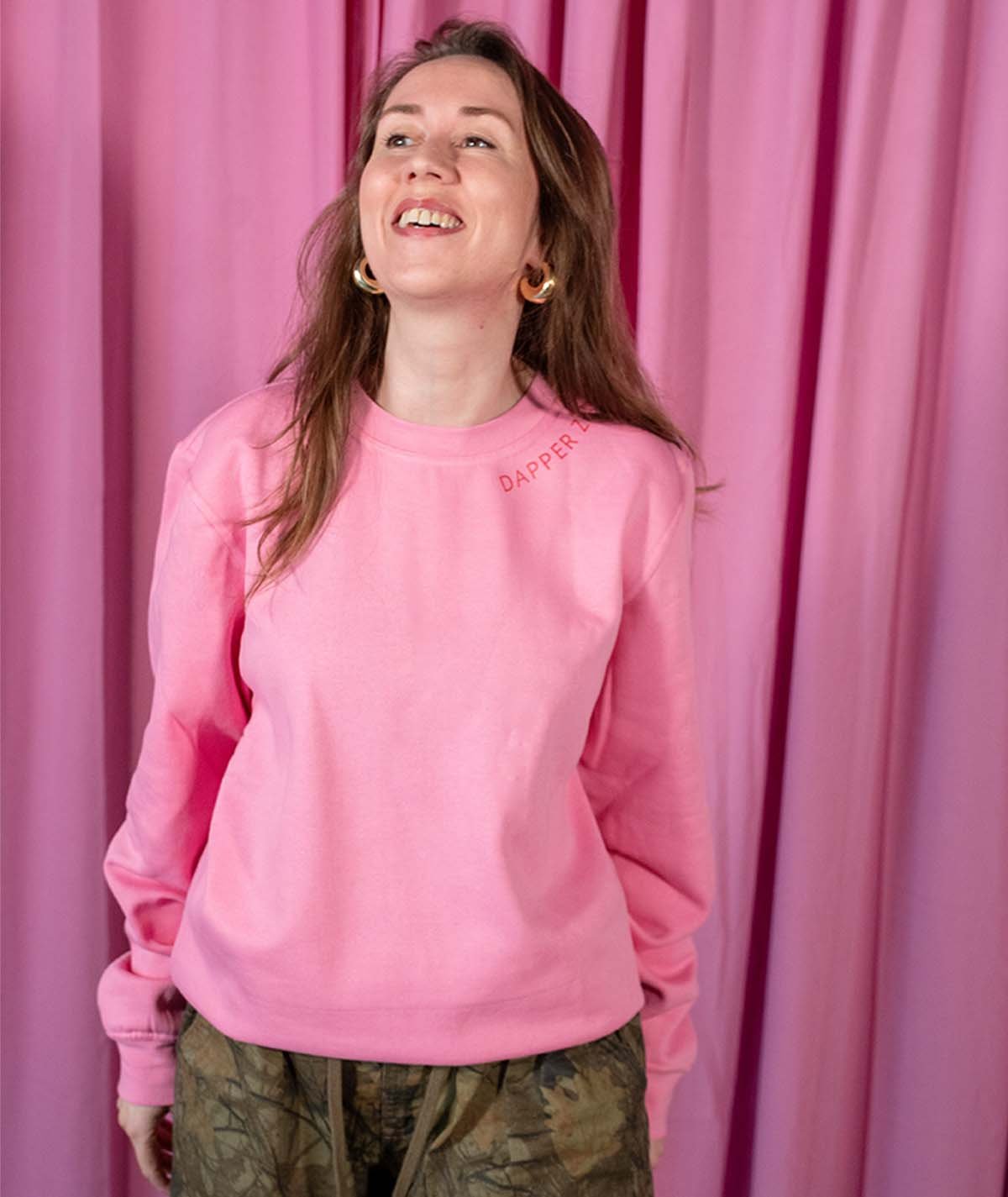 Dapper Sweeter Dapper zijn sweater bubblegum roze - gepersonaliseerde cadeaus