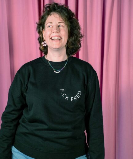 Fuck Fred sweater zwart