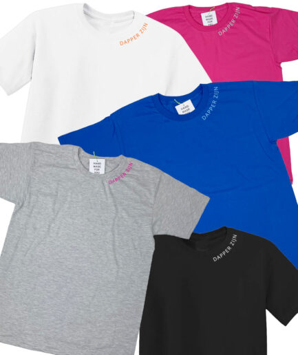 Dapper zijn halslijn T-shirt kids & volwassenen