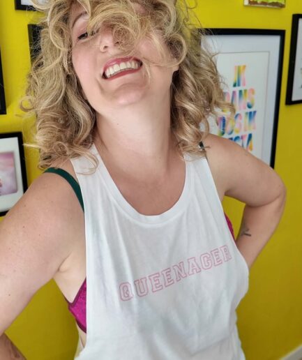 Queenager sideboob t-shirt