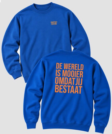 De wereld is mooier sweater met een boodschap